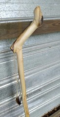 Handmade Rustic Crooked Walking Stick Feathered Staff