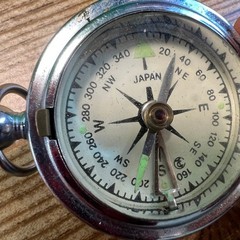 Vtg Japan Compass Magnetized Pointer Navigation Direction Hiking Camp Tool