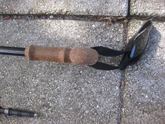 powerlock trekking staff for hiking,waiking in ice/snow/uneven ground.