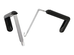 7502 Adjustable Aluminum Hangers for Panels 1-1/2-3 Thick, Black, 2/Set,