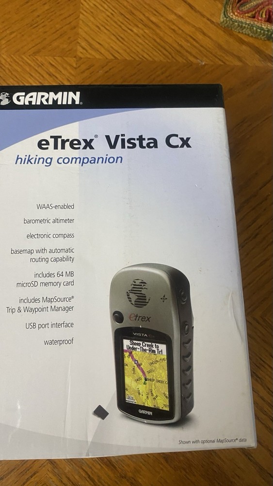 NOB GARMIN eTrex Vista Cx GPS Bundle With 256 Mb MicroSD Card Free Shipping
