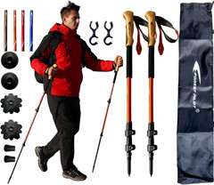Trekking Poles – Lightweight 7075 Aluminum with Flip Lock & All Terrain Accessor