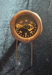 Vintage West German Pin-On Belt Field Compass