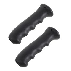 2Pcs Reusable Black Rubber Hiking Pole Grip Replacement Non Slip Outdoor Use