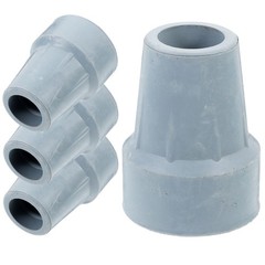 4Pcs Durable Hiking Rubber Feet Non Slip Pole Tip Protective Crutch Tips Grey