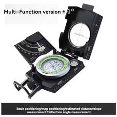 Multifunctional Compass Map Positioning Slope and Deviation Angle Measurement