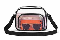 Clear Bag for Stadium Events Clear Purse Stadium Bag Satchel Small Black