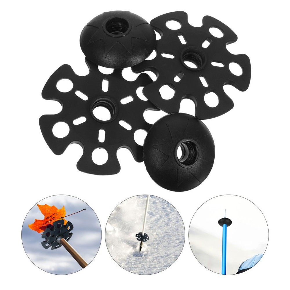 Hiking Pole Mud Holder Snow Trekking Support Rubber Ends Tip Protector