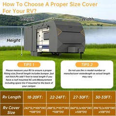 RV Covers for Travel Trailers, 22-24ft Heavy Duty Camper Cover, 7 Layers Extr…
