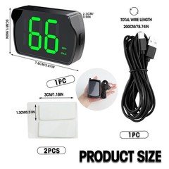 Velocimetro digital GPS para auto MPH HUD universal con pantalla LED grande