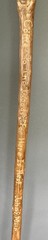 Cedar hiking stick, carved John Muir quote, compass top, paracord grip, pines