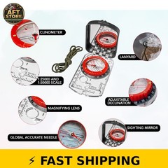 TurnOnSport Sighting Compass with Mirror for Navigation & Hiking