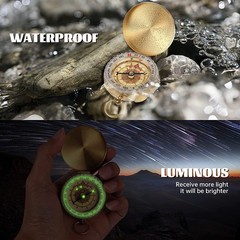 Compass Outdoor, Compass Kids Hiking, Shockproof Compass Portable Waterproof…
