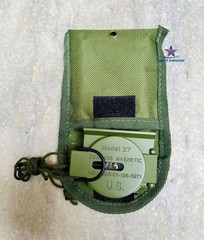 US Military Phosphorescent Lensatic Compass, Olive Drab Waterproof with Pouch