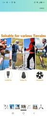 Travel Folding Trekking Hiking Pole with Carrying Case,Collapsible Cane Adjus…