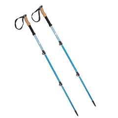 Lightweight Carbon Fiber Adjustable Quick Lock Trekking Poles with Cork Grip