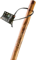 Survivor ries Wooden Walking/Hiking Stick with Hand-Carved Howling Wolf Design,