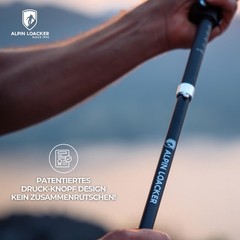 Hiking Poles Folding Carbon with Cork Handle I Nordic Walking Poles Ladies I Lei…