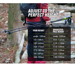 Premium Nordic Walking Poles: Telescopic Alpenstock – Lightweight , Comfort Grip