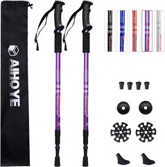 Hiking Trekking Poles, 2 Pack Collapsible, Lightweight, anti Shock, Walking Stic