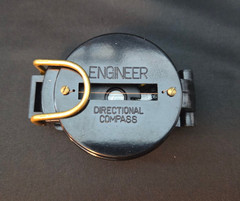 Japan Engineer Directional Compass Lensatic Black Scouting Hiking Vintage