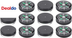 Pocket Compass, 20Mm 12Pcs Mini Pocket Oil Filled Compass for Hiking Camping Out