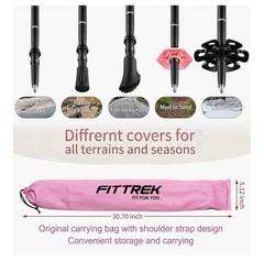 FitTrek Hiking Poles for Kids – Ultralight Nordic Walking Sticks – Telescopic…