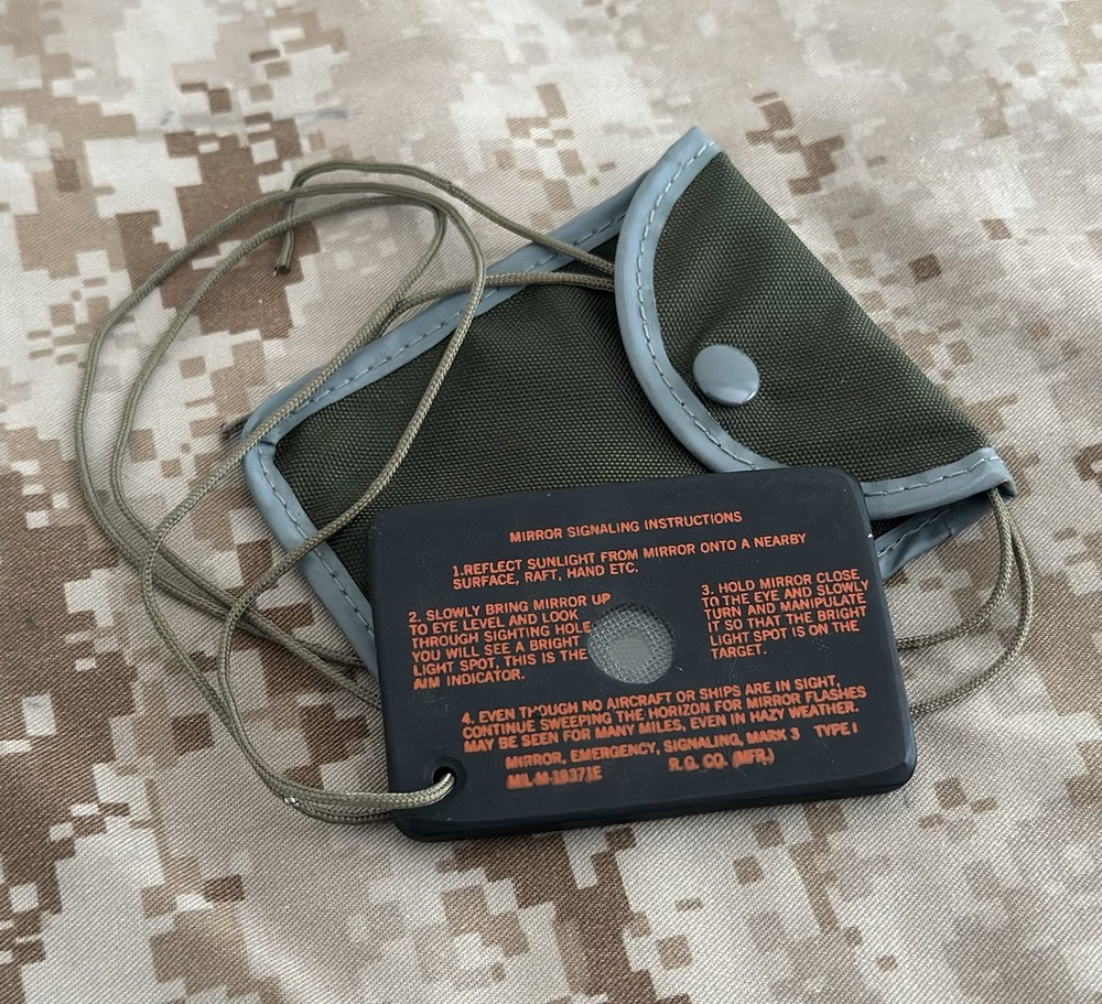 🇺🇸 US Army Survival Kit Signal Mirror Pilot Hunting Bundeswehr KSK USAF USMC