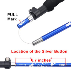 Lightweight Collapsible Trekking Pole – 7075 Aluminum Adjustable Walking Stick f