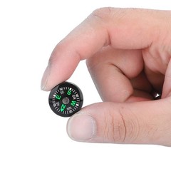 Pocket Compass, 20mm 12pcs Mini Oil Filled Compass for Hiking black
