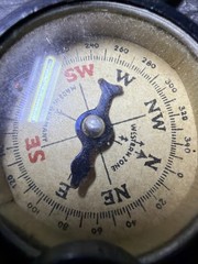 Vintage Wilkie Western Germany Radian Tone Pocket Sighting Compass