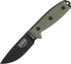 ESEE Model 3MIL Plain Edge Light Green Micarta Handle Fixed Blade Knife 3MILPB