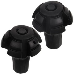 2Pcs Crutch Accessories Black Trekking Pole Tips Replacement Walking Stick Feet