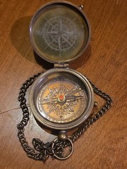 So you can Engraved With Leather Case Gift for Birthday, anniversary Compass.