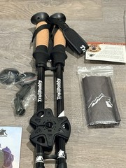 (QTY 1 PAIR) TrailBuddy Trekking Poles -Lightweight 7075 Aluminum with Cork Grip