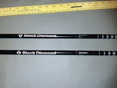 Black Diamond Distance Z Aluminum Trekking Hiking Poles 120 cm PAIR – one bent