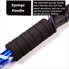 Pair(2PCS) Trekking Walking Hiking Sticks Poles Adjustable Alpenstock Anti-shock