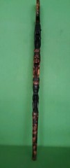 Hand Carved South African Heavy Natural Wood Hiking Stick 1b 3oz 37in