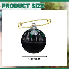 6 Pcs Pin on Compass Globe with Pin Liquid Filled Small Compass for Hiking Ca…