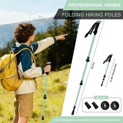 Lightweight Aluminum Adjustable Hiking Trekking Poles for Kids, 2 Pack