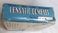 Vintage Engineer Lensatic Pocket Field Compass Black Made in Japan Original Box
