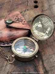 Personalized Holy Communion Baptism Gift – Engraved Pocket Brass Compass Gift
