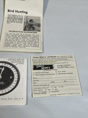 1970 Era Uncle Mike’s Sportsman Precision Black Crackle Finish Compass NIB NOS