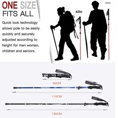 Walking Stick, Folding, Walking Stick, Cork, Breathable, Trekking, Shockproof, Ru…