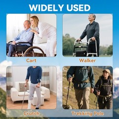 2Pcs Walker Handle Cushion Pads Soft Nbr Cover with Non Slip Grip for Crutches