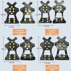 10Tooth Ice Cleats for Children with Flexible Fit for Winter Snow Ice Hiking