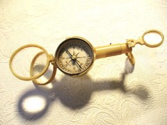 Antique 1920-30’s Folding Celluloid Plastic Folding Compass, Germany