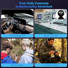 Adjustable Car Compass with Stick-On Base | Universal Dashboard Navigation