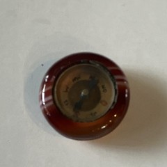 Small Round Brown White Collectible compass vintage
