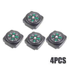 4pcs Mini Compass North Navigation Button for Paracord Bracelet Bag Strap Watch
